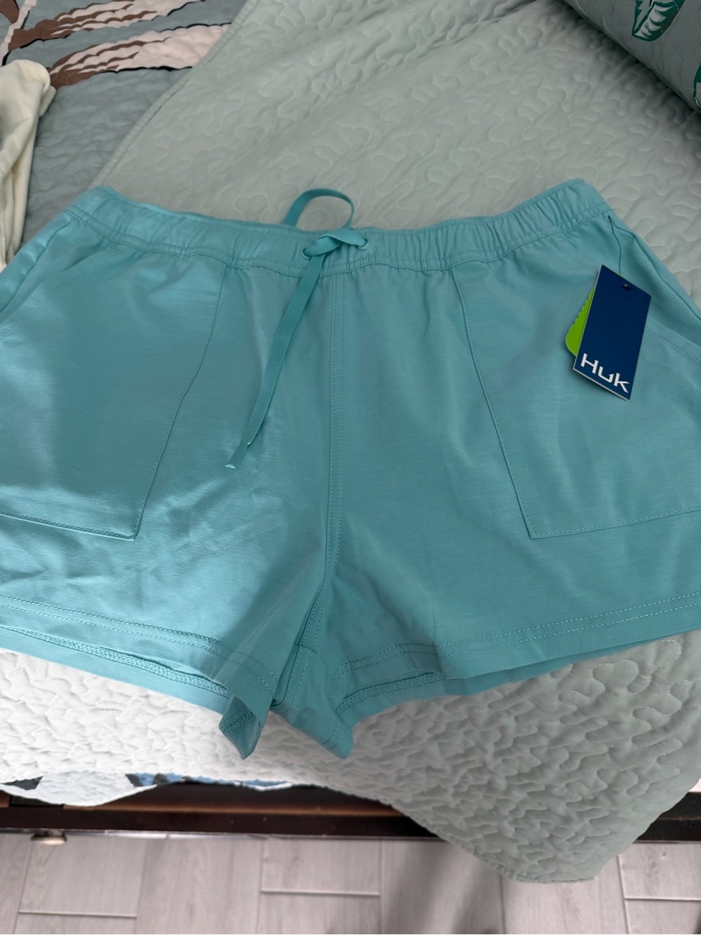 Huk Women's Aqua Drawcord Knit Shorts